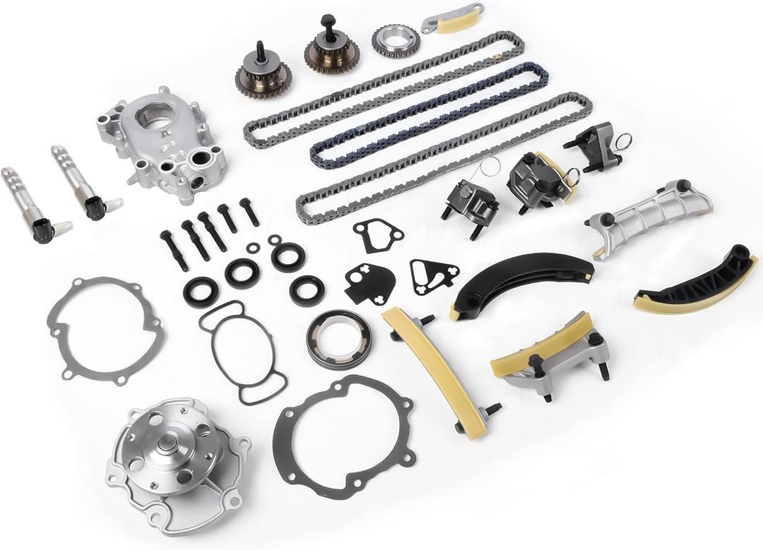 Timing Chain Kit with Water Pump & Oil Pump for 2007-2017 Chevy Camaro Colorado for GMC Acadia for Cadillac CTS for Buick Enclave 3.0L 3.6L V6 Complete Engine Timing Set OE Replacement