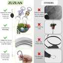 3 Pcs Upgraded Heavy Duty Retractable Plant Hanger,Plant Pulleys for Hanging Plants,Easy to Raise and Lower,Auto Lock,Adjustable Hook for Garden Baskets Pots,Birds Feeder and Grow Lights,Black