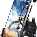 Lamicall Bike Phone Holder, Motorcycle Mount - Motorcycle Phone Holder, Handlebar Cell Phone Clamp, Scooter Phone Clip for iPhone 16 Pro Max/Plus, 15 Pro Max, S10, S20, More 4.7" to 6.8" Smartphones