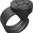 Bluetooth Media Button Steering Wheel Wireless Remote Control for Car Bike Motorbike Boat IPX6 Waterproof Compatible for iPhone Samsung Galaxy Any Android Device