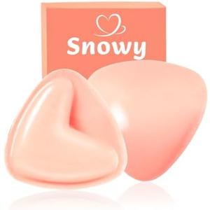 Snowy Sticky Bra Inserts,Reusable and Waterproof Double Sided Push Up Sticky Bra for Women Dresses Bikinis, Large