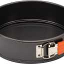 Rachael Ray Oven Lovin' Nonstick Bakeware Springform Baking Pan/ Springform Cake Pan / Cheesecake Pan With Grips, Round - 9 Inch, Gray