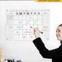 24x16" Acrylic Wall Calendar with Dry Erase Surface, Streamlined Monthly Planner Board, Includes Vibrant Markers, Eraser, Multi-Color Mounting Screws, & Easy Install Kit - Ideal for Home & Office