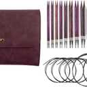 Knit Picks Options Wood Interchangeable Knitting Needle Set with Case and Stitch Markers (Royal Purple)