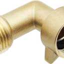 Twinkle Star Garden Hose Elbow Connector 90 Degree Brass Hose Elbow(2pcs) 3/4" Heavy Duty Hose Adapter with 2 O-rings Brass Garden Hose Elbow Solid Brass Adapter