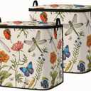 Large Comforter Storage Bag with Zipper,Closet Organizer for Clothes,Blankets,Quilts,Pillows,Fabric Storage Bags with Portable Handles 95L(2-Pack)