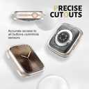 4 Pack Soft TPU Case for Apple Watch Case 46mm 42mm 40mm 44mm 41mm 45mm Series 10 9 8 7 6 5 4 SE/2 Generation Women Men,Ultra Thin Protective Bumper Case Face Cover for iWatch Cover Accessories (01-Clear/Silver/Rose Gold/Rose Pink)