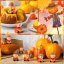 Wesiti 40 Pcs Thanksgiving Mini Resin Figurine Scarecrow Fall Miniature Resin Statues Tiny Scarecrow Figurine to Hide for Indoor Outdoor Gifts Home Table Centerpieces Dollhouse Garden Landscape