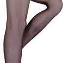 Truform Sheer Compression Pantyhose, 8-15 mmHg, Women's Shaping Tights, 20 Denier, Black, X-Tall