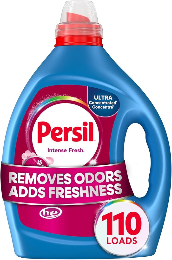 Persil Intense Fresh Everyday Clean, Liquid Laundry Detergent, High Efficiency (HE), Deep Stain Removal, Ultra Concentrated, 82.5 fl oz, 110 Loads