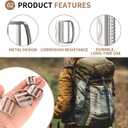 4 Pack Metal Ladder Lock Buckle | Tri-Glide Slider Buckle Adjustable, Strap Buckle Zinc Alloy for Backpack