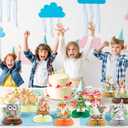 2 x 9 Pack Woodland Animals Honeycomb Centerpieces Table Decorations Woodland Baby Shower Decorations for Girl Boy Forest Theme Baby Shower Birthday Party Decorations Supplies