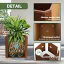 Corten Steel Planter Box-26"x26"x26"-Large Square Planter Matel -Outdoor Indoor- Heavy Duty Rustic Tall Planter Box Commercial Residential for Porch Patio Deck Home Backyard, 26"Lx26"Wx26"H