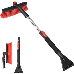 Snow Brush with Ice Scraper for Car Windshield Extendable 35 inch Vertical Car Snow Remover Windshield Snow Scrapers Removal Shovel for Car SUV Truck Windows