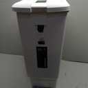 simplehuman 40 Liter / 10.6 Gallon Slim Kitchen Step Trash Can With Secure Slide Lock, White Plastic