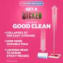 Swiffer Sweep and Mop Deluxe, Limited Edition Pink Wicked: for Good, 2-in-1 Floor Mopping and Sweeping Kit, 1 Sweeper Device, 5 Heavy Duty Dry Sweeping Cloths, 3 Heavy Duty Wet Mopping Cloths
