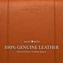 ALLEN & MATE 100% Leather Laptop Sleeve Case, Fits MacBook & Windows