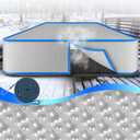 91" L x 91" W x 23" H Thermal Bubble Cover - Waterproof Hot Tub Pool Cover with Elastic Straps for Wind Resistance, Thermal Spa Cover for Heat Preservation Fits 91" Square Hot Tub