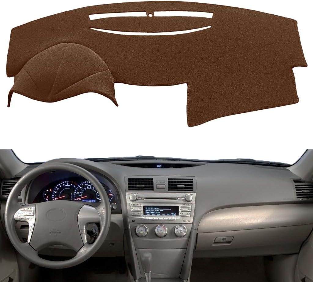 Dash Cover Mat Pad Custom Fit for Toyota Camry 2007 2008 2009 2010 2011 Dashboard Cover Carpet Cap Protector (Dark Brown) Y27