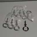 Pack of 7 Pcs Metal Bottle Opener Kit Blank Bottle Opener Stainless Steel Inserts Hardware for Valentine's Day Wedding Wine Party DIY Project Craft Wood Turning,Silver