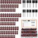 Sanding Drum Set for Dremel Rotary Tools-Includes 138 Aluminum Oxide Sanding Sleeves for Drum Sanders (80,120,240 Grit) and 12 Drum Mandrels-Sanding Bits Tool Accessories with Box