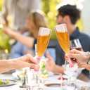 24PCS Plastic Champagne Flutes,7.1Oz Acrylic Pink Wine Glasses Goblets Reusable Drinking Champagne Glasses for Wedding ,Shatterproof and Disposable Cups Plastic Goblets Grand Event Party Supplies