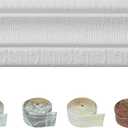 WAPANE 180" x 3.1" Peel Stick Foam Molding Baseboard Trim Self Adhesive, Crown Molding Wallpaper Border Flexible, 3D Wall Edging Lines Foam Wall Base Moulding Trim (2 PCS, White)