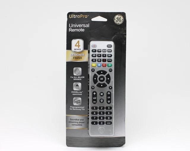 General Electric 4 Device Universal Remote Control - Silver, Pack of 2, Bundle 