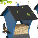 Wildpark Squirrel Proof Bird Feeders for Outdoors, 5LB Metal Hanging Feeders, Large Wild Feeders for Cardinals, Chickadees, Durable Backyard Feeders -One in Blue