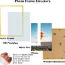 JCJMY 19x25 Picture Frame with 16x22 Mat, Display Photo 16x22 with Mat or 19 x 25 Without Mat, Wall Hanging Large 19 by 25 Poster Frame with Plexiglass, Gold