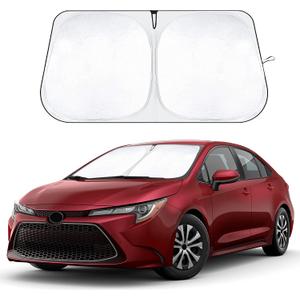 EcoNour Windshield Sunshade Compatible for Toyota Corolla 2020-2024 2025 2026 L, LE, XLE, SE, XSE, Nightshade/Apex Edition (Not for Corolla Cross) Sun Visor for Front Window Cover, Car Accessories