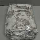 jinchan Blackout Floral Curtains for Bedroom, 90 Inches Long Printed Flower Black Out Curtains, French Country Back Tab Taupe Window Treatment Farmhouse Drapes Set 2 Panels Taupe (*Jacobean Taupe on Off White)