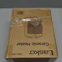 Lasko Portable Indoor Electric Ceramic Space Heater with Tip-Over Safety Switch, Overheat Protection and Thermostat, 2 Speeds, Safe for Home, 9.2 Inches, Dark Gray, 1500W, 754201