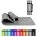 Yoga Mat Premium Non Slip Thick – Extra Comfortable Exercise Mat for Home Workouts, Pilates, Stretching & Gym – Cushioned NBR Foam, Gym Mat with Strap, for Women & Men