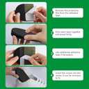 Adjustable Heel Lift Inserts for Shoes - Bukihome Orthopedic Shoe Lift for Uneven Legs 4 Layers Height Increase Insole for Heel Pain,Heel Spur,Achilles Tendonitis,Black,Large