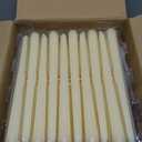 YOROXRG 100Pack Ivory Taper Candles, 7-8 Hours Burn Time, Unscented, Smokeless and Dripless, 0.75 x 10 Inch Dinner Candle Set for Household, Wedding, Party and Home Dcor Candlesticks, 0.75 inches in diameter x 10 inches in height