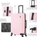 DUKAP DISCOVERY 24-Inch Medium Hardside Spinner Luggage Lightweight Travel