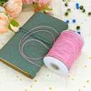Selric 1mm 175 Yards Waxed Polyester Cord for Jewelry Making Beading String for Bracelet Necklace (Pink)
