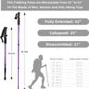 Aihoye Hiking Trekking Poles, 2 Pack Collapsible, Lightweight, Anti Shock, Walking Sticks, Adjustable Hiking Pole for Men and Women