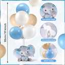 12 Sets Elephant Baby Shower Balloon Stand Kit for Table It's a Boy Baby Shower with Balloon Decoration for Elephant Theme Gender Reveal Birthday Party Table Decorations Supplies