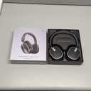 Active Noise Cancelling Headphones,120H Playtime Bluetooth 6.0 Wireless Headphones with Power Display & 6-Mic ENC Calls, 360 Spatial Audio Over Ear Headphones Foldable Headset for Travel Office Game (Black)