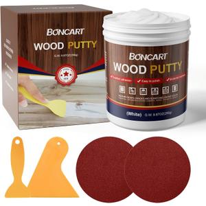 BONCART Wood Filler,Wood Putty,Wood Filler Paintable,Wood Repair Putty Stainable,9.87 Ounce White Wood Filler,Wood Furniture Repair kit,Quickly Repair Any Broken and defective Wooden Furniture