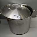 Stainless Steel 12 Quart Stock Pot with Lid, Dishwasher Safe