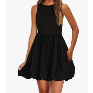 PRETTYGARDEN Summer Dresses for Women 2026 Casual Sleeveless Tank Mini Short Cocktail Dress Crew Neck Sundress Pockets. XL