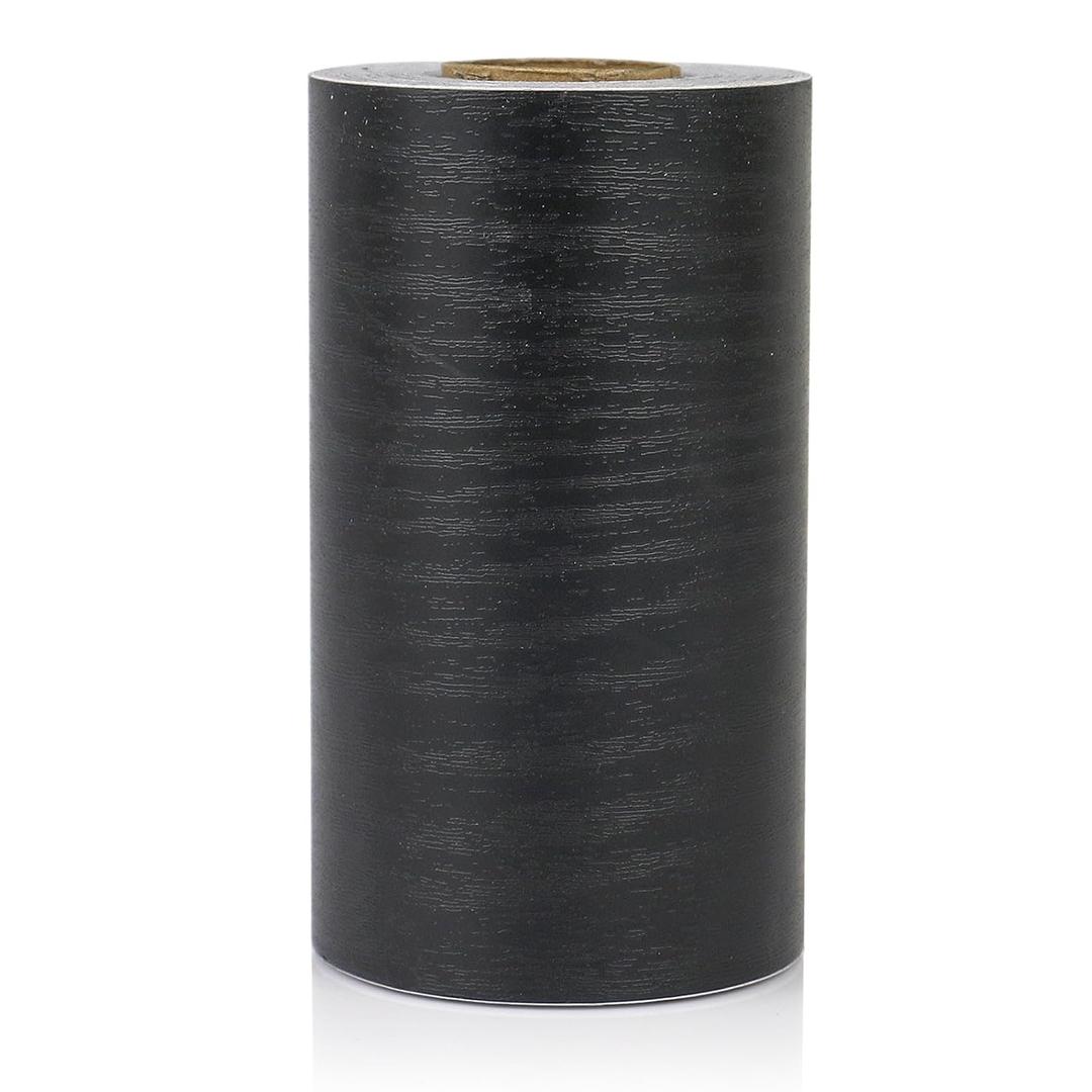 BOMEI PACK White Grain Repair Tape 4inch X 33ft,Self Adhesive Repair Patch for Furniture, Floors, Cabinets, Windows, Doors, RV, Home Decor and DIY Projects,1 Roll (Black)