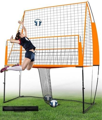 Amazon.com : Portable Volleyball Training Equipment Net System, Volleyball Practice Net with Carrying Bag, Height Adjustable for Backyard Indoor Outdoor Hitting Serving Practice : Sports & Outdoors