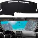 Dashboard Dash Mat Cover Leather Dashboard Pad Sun Protection Anti-Vertigo Mat Blanket Compatible for 2007-2012 Altima(Black)
