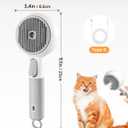 Pet Spray Brush for Cats & Dogs, 3-in-1 Grooming Tool with Cool Mist, 2-Speed Spray Settings, Removes Dander & Deshedding, One-Touch Self-Cleaning Hair Brush, for Long Short Hair Pets
