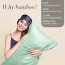 BEDELITE Pillow Cases Queen Size Set of 2, Rayon Derived from Bamboo, Cooling Pillow Cases for Hot Sleepers & Night Sweats, Breathable and Silky Soft Envelope Pillowcases(Mint Green, 20"x30")