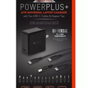 HELIX POWER PLUS+ 67W UNIVERSAL LAPTOP CHARGER with Two USB-C Cables & Adapter Tips